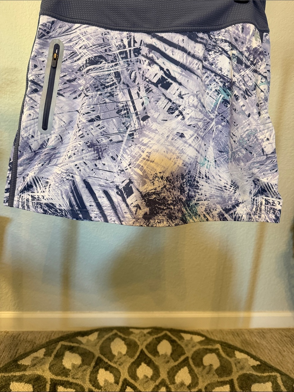Fila Abstract A-Line Skirt in Purple and Black